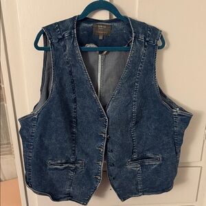 Torrid Dark Blue Denim Vest